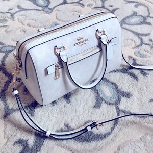 NWT white coach signature Ramon purse